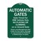 Signmission Automatic Gates Gate Timed For One Vehicle Heavy-Gauge Aluminum Sign, 24" x 18", GW-1824-9995 A-DES-GW-1824-9995 - alternate 1